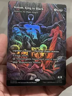 Magic The Gathering Spider-Man Venom King In Black Mythic Full Art Foil NM - Image 3