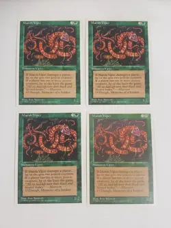 MTG Playset 4x Marsh Viper (4th Edition/Green/C) - BGM - Image 1