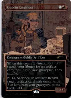 MTG Goblin Engineer (Galaxy Foil) Foil NM Secret Lair Drop Series Magic 2103 - Image 1