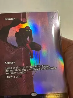 Ponder Borderless Foil x1, MTG, Spiderman, Magic the Gathering, LP ((Read!)) - Image 2