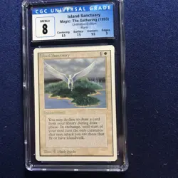 MTG Unlimited Island Sanctuary CGC 8 NM/Mint (9.5 corners and 9 edges) 1993 - Image 1