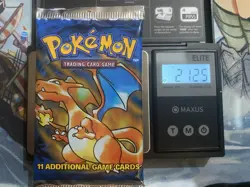 HEAVYU! 21.25g Pokemon Base Set Factory Sealed Booster Pack Charizard Art - Image 1