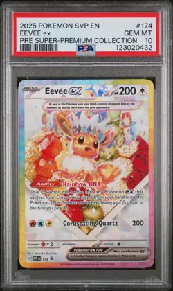 2025 POKEMON SVP EN-SV BLACK STAR PROMO #174 EEVEE EX PSA 10 - Image 1