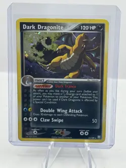 2004 Pokemon Team Rocket Returns 15/109 Dark Dragonite -front edges, back corner - Image 1