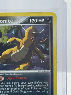 2004 Pokemon Team Rocket Returns 15/109 Dark Dragonite -front edges, back corner - Image 3