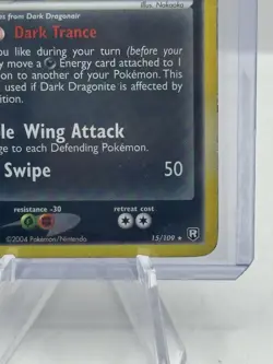 2004 Pokemon Team Rocket Returns 15/109 Dark Dragonite -front edges, back corner - Image 4