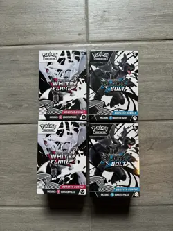 6 Pokemon (LOT OF 4) 2 Black Bolt and 2 White Flare Booster Bundle Sealed New - Image 1