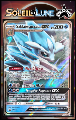 Carte Pokemon Sablaireau d'Alola GX SM236 Promo Soleil & Lune FR - Image 1