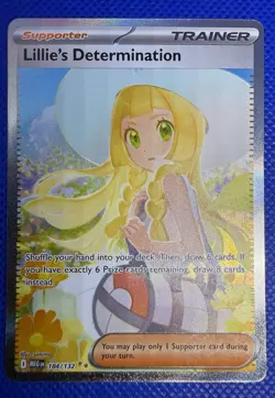 Pokemon TCG Lillie’s Determination Mega Evolution 184/132 SAR English NM In Hand - Image 3