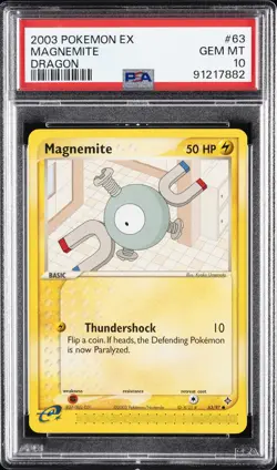 2003 POKEMON EX DRAGON #63 MAGNEMITE PSA 10 - Image 1