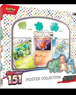 Pokemon TCG Scarlet & Violet 151 Poster Collection Box 3 Packs - Image 1