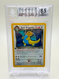 Pokemon - 2000 Team Rocket - 1st Edition Dark Dragonite Holo #5 BGS 8.5 NM - Image 3