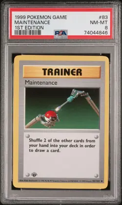 1999 Pokemon Game Maintenance #83 1ST Edition PSA 8 - Image 1