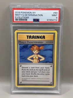 2016 POKEMON XY EVOLUTIONS #80 MISTY'S DETERMINATION EVOLUTIONS - Image 1
