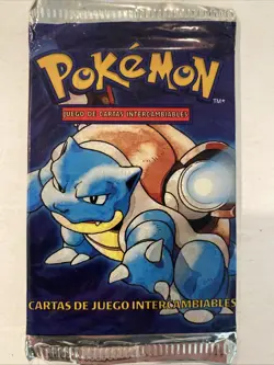 Pokemon Spanish Base Set Booster Pack Blastoise - Image 1