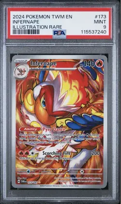 Infernape 173/167 PSA 9 2024 Pokemon SV Twilight Masquerade - Image 1