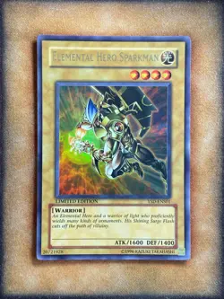 Yugioh Elemental Hero Sparkman YSD-ENS01 Ultra Rare Limited Edition MP - Image 1