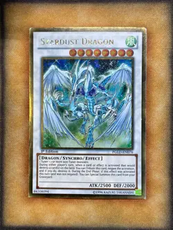 Yugioh Stardust Dragon PGLD-EN076 Gold Rare 1st Ed MP - Image 1