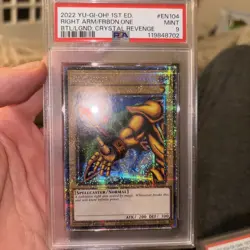2022 Yugioh BLCR-EN104 Right Arm of the Forbidden One Starlight Rare 1st PSA 9 - Image 1