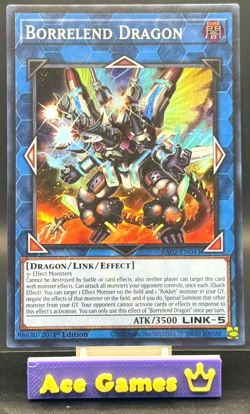 Yu-Gi-Oh! TCG Borrelend Dragon RA02-EN043 Super Rare NM - Image 1
