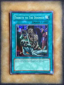 Yugioh Tribute to the Doomed MRD-E057 Super Rare EURO MP - Image 1