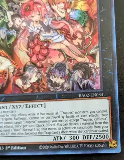 Traptrix Rafflesia RA02-EN034 1st Edition Super Rare Rarity Collection II YuGiOh - Image 5