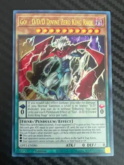 Yugioh Go Ddd Divine Zero King Rage GFP2-EN080 1st Edition Ultra Rare NM - Image 1