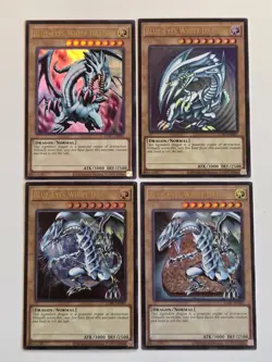 Blue-Eyes White Dragon LCKC-EN001 (Version 1 2 3 & 4) LOB SDK Art Yugioh Set VLP - Image 1