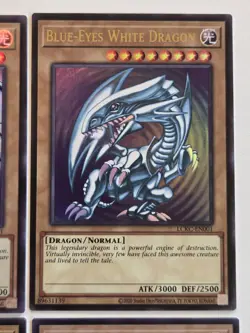 Blue-Eyes White Dragon LCKC-EN001 (Version 1 2 3 & 4) LOB SDK Art Yugioh Set VLP - Image 3