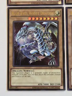 Blue-Eyes White Dragon LCKC-EN001 (Version 1 2 3 & 4) LOB SDK Art Yugioh Set VLP - Image 4