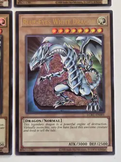 Blue-Eyes White Dragon LCKC-EN001 (Version 1 2 3 & 4) LOB SDK Art Yugioh Set VLP - Image 5