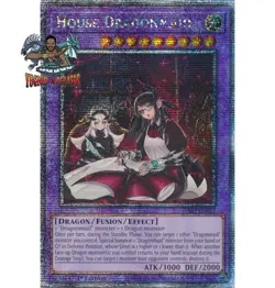 Yugioh! 1x House Dragonmaid Alt RA03-EN037 Quarter Century Secret Rare 1st Ed NM - Image 1