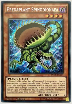 FUEN-EN004 Predaplant Spinodionaea - Secret Rare 1st Edition Near Mint YuGiOh - Image 1