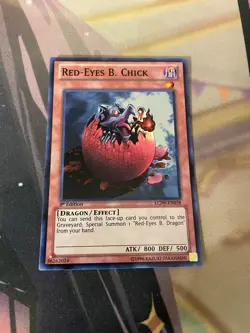 YUGIOH - RED EYES B. CHICK - SUPER RARE - 1ST ED - NM - LCJW - Image 1