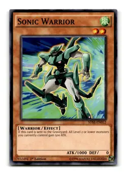 Sonic Warrior - SDSE-EN012 1st Edition - YuGiOh-LP - Image 1