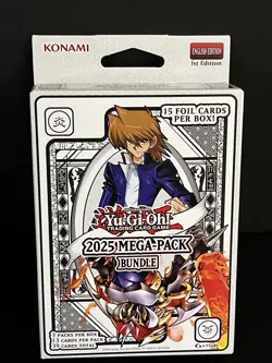 Yugioh 2025 Mega-Pack Bundle Tuck Box 3-Packs Sealed 15 FOIL PER BOX - Image 1