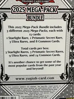 Yugioh 2025 Mega-Pack Bundle Tuck Box 3-Packs Sealed 15 FOIL PER BOX - Image 3