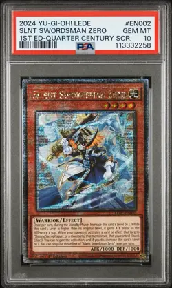 2024 Yu-Gi-Oh LEDE EN002 Silent Swordsman Zero QCR 1st Edition PSA 10 - Image 1