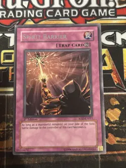 Yu-Gi-Oh! Spirit Barrier Trap Card 1st Edition Near Mint Rare - Image 1