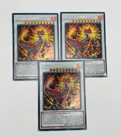Yugioh! 3x Jurrac Astero BLMM-EN01 1st Edition. Secret Rare Playset - Image 1