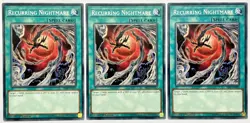 3 x SR06-EN023 Recurring Nightmare - Common 1st Edition Near Mint YuGiOh Cards - Image 1