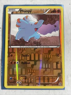 Pokemon TCG Card 2012 Plasma Storm - Phanpy 71/135 Reverse Holo - Image 1