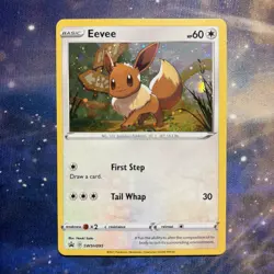 Eevee SWSH095 Black Star Promo *SWIRL* Cosmo Holo Pokemon TCG Card MINT COND - Image 2