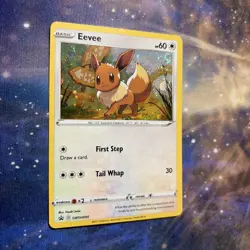Eevee SWSH095 Black Star Promo *SWIRL* Cosmo Holo Pokemon TCG Card MINT COND - Image 3