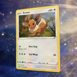 Eevee SWSH095 Black Star Promo *SWIRL* Cosmo Holo Pokemon TCG Card MINT COND - Image 4