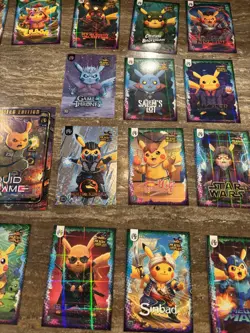 POKEMON PIKACHU COSPLAY! NON TCG Lot OF 35 + cards & Limited Edition Card - Image 5
