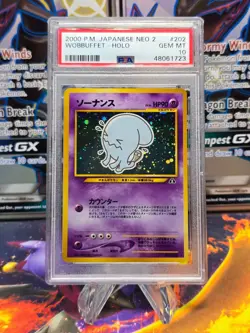 PSA 10 Gem Mint Wobbuffet #202 Neo Discovery JAPANESE Holo Pokemon Card - Image 1