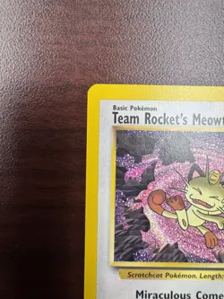 Team Rocket’s Meowth English Black Star Promo No 18 Pokemon Card MP+ - Image 3