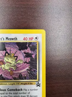 Team Rocket’s Meowth English Black Star Promo No 18 Pokemon Card MP+ - Image 4