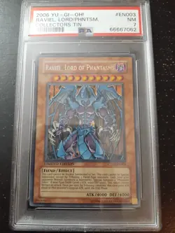 2006 Yugioh PSA 7 Raviel, Lord of Phantasms CT03-EN003 Secret Rare Card - Image 1